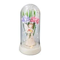 Linda Luminária Anjo Encantado Base Perola