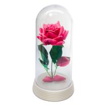Linda Redoma Rosa Pink A Rosa Encantada do filme a A Bela e A Fera Perola Presente dia dos namorados