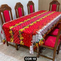 Lindíssima Toalha de Mesa Natalina 12 Lugares 3,50m x 1,40m Oxford Estampado