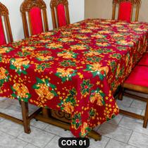 Lindíssima Toalha de Mesa Natalina 8 Lugares 2,50m x 1,40m Oxford Estampado