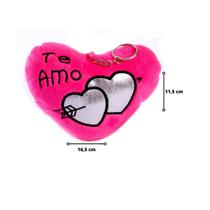 Lindo chaveiro pelúcia coração te amo flecha do cupido 16cm