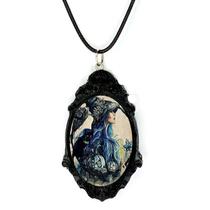 Lindo colar pingente arte bruxa retro wicca gotica