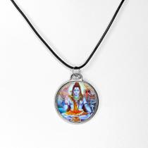 Lindo colar pingente arte resinada lord Shiva hinduismo