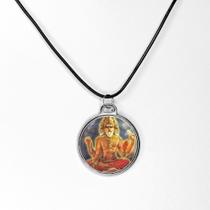 Lindo colar pingente em resina Vishnu Deus Hindu