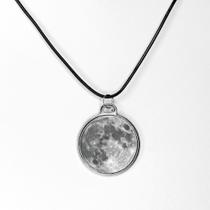 Lindo colar pingente mistico lua cheia amuleto wicca