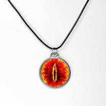Lindo colar pingente o olho de Sauron, arte em resina