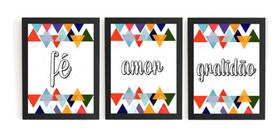 Lindo Conjunto De Quadros Gemetricos Fé Amor E Gratidão Lindo Conjunto De Quadros Gemetricos Fé Amor E Gratidão