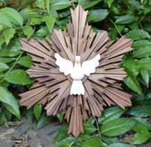 Lindo Divino Espirito Santo de Parede 48 x 46 cm Raios Duplos.