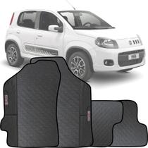 Lindo jogo de tapete emborrachado acabamento preto espcífico presonalizado com o nome do carro fiat
