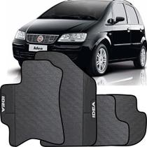 Lindo jogo de tapete emborrachado acabamento preto específico personalizado com o nome do carro fiat