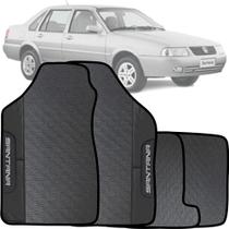 Lindo jogo de tapete emborrachado com acabamento preto espcífico presonalizado com nome carro volkswagen santana 91/05