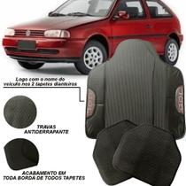 Lindo jogo de tapete emborrachado com acabamento preto presonalizado com o nome carro volkswagen gol