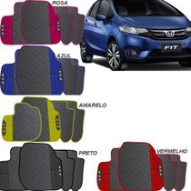 LINDO JOGO TAPETE 4 PEÇAS CARRO AUTOMOTIVO NA COR AMAERELO AZUL PRETO ROSA VERMELHO Honda Fit 2015