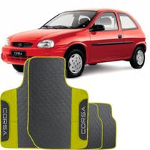 Lindo jogo tapete 4 peças carro automotivo na cor amarela chevrolet corsa 1993 a 2003 todos hatch o