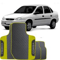 Lindo jogo tapete 4 peças carro automotivo na cor amarela chevrolet corsa sedan classic 1995 a 2009 Lindo jogo tapete 4 peças carro automotivo na cor amarela chevrolet corsa sedan classic 1995 a 2009