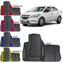 Lindo jogo tapete 4 peças carro automotivo na cor amarelo azul preto rosa vermelho chevrolet prisma