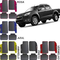 Lindo jogo tapete 4 peças carro automotivo na cor amarelo azul preto rosa vermelho chevrolet s10 20