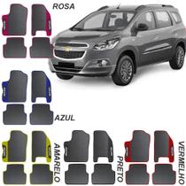 Lindo jogo tapete 4 peças carro automotivo na cor amarelo azul preto rosa vermelho chevrolet spin 2