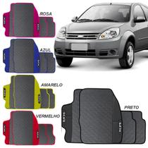 Lindo jogo tapete 4 peças carro automotivo na cor amarelo azul preto rosa vermelho ford ka 2007 a 2