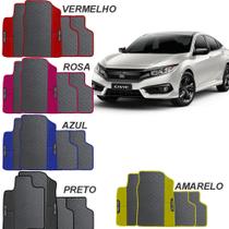 Lindo jogo tapete 4 peças carro automotivo na cor amarelo azul preto rosa vermelho honda civic 201