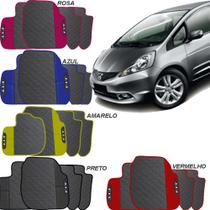 LINDO JOGO TAPETE 4 PEÇAS CARRO AUTOMOTIVO NA COR AMARELO AZUL PRETO ROSA VERMELHO Honda Fit 2007 a