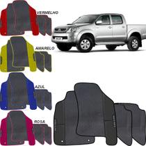 Lindo jogo tapete 4 peças carro automotivo na cor amarelo azul preto rosa vermelho toyota hilux cab