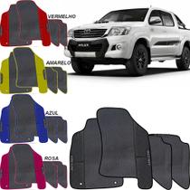 Lindo jogo tapete 4 peças carro automotivo na cor amarelo azul preto rosa vermelho toyota hilux cab
