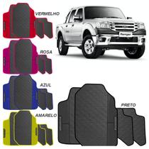 LINDO JOGO TAPETE 4 PEÇAS CARRO AUTOMOTIVO NA COR AMARELO AZUL PRETO ROSA VERMELHO VERMELHO Ford Ra