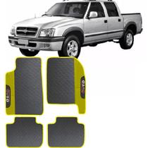 Lindo jogo tapete 4 peças carro automotivo na cor amarelo chevrolet s10 2001 a 2009 todos emborracahdo ecologico Lindo jogo tapete 4 peças carro automotivo na cor amarelo chevrolet s10 2001 a 2009 todos emborracahdo ecologico