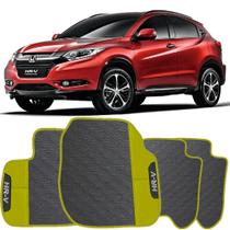 LINDO JOGO TAPETE 4 PEÇAS CARRO AUTOMOTIVO NA COR AMARELO Honda HRV HR-V 2015 A 2022 TODOS EMBORRA