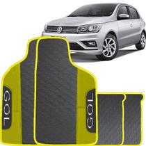 Lindo jogo tapete 4 peças carro automotivo na cor amarelo volkswagen gol g7 g8 2016 a 2023 todos em