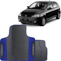Lindo jogo tapete 4 peças carro automotivo na cor azul chevrolet corsa 2003 a 2009 com frente da mo