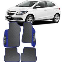 Lindo jogo tapete 4 peças carro automotivo na cor azul chevrolet onix 2017 a 22019 todos emborracah