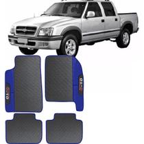 Lindo jogo tapete 4 peças carro automotivo na cor azul chevrolet s10 2001 a 2009 todos emborracahdo Lindo jogo tapete 4 peças carro automotivo na cor azul chevrolet s10 2001 a 2009 todos emborracahdo