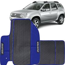 Lindo jogo tapete 4 peças carro automotivo na cor azul renault duster 2010 a 2017 todos emborracahd