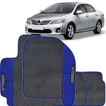 Lindo jogo tapete 4 peças carro automotivo na cor azul toyota corolla 2009 a 2014 todos emborracahd