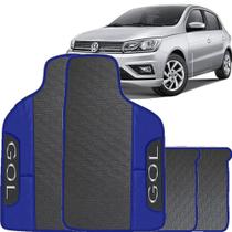 Lindo jogo tapete 4 peças carro automotivo na cor azul volkswagen gol g7 g8 2016 a 2023 todos embor