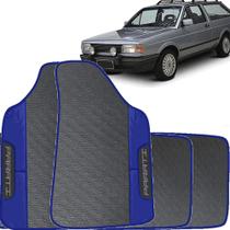 Lindo jogo tapete 4 peças carro automotivo na cor azul volkswagen parati g1 quadrada 1984 a 1996 todos emborracahdo eco