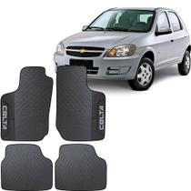 Lindo jogo tapete 4 peças carro automotivo na cor preto chevrolet celta 2007 a 2015 todos emborracahdo ecologico