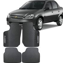 Lindo jogo tapete 4 peças carro automotivo na cor preto chevrolet classic ls 2011 a 2018 todos embo