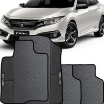 Lindo jogo tapete 4 peças carro automotivo na cor preto honda civic 2015 a 2021 todos emborracahdo Lindo jogo tapete 4 peças carro automotivo na cor preto honda civic 2015 a 2021 todos emborracahdo