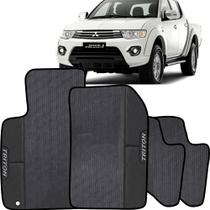 LINDO JOGO TAPETE 4 PEÇAS CARRO AUTOMOTIVO NA COR PRETO Mitsubishi L200 Triton 2013 a 2018 TODOS