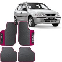 Lindo jogo tapete 4 peças carro automotivo na cor rosa chevrolet celta 2000 a 2006 todos emborracah Lindo jogo tapete 4 peças carro automotivo na cor rosa chevrolet celta 2000 a 2006 todos emborracah