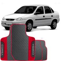 Lindo jogo tapete 4 peças carro automotivo na cor vermelha chevrolet corsa sedan classic 1995 a 200