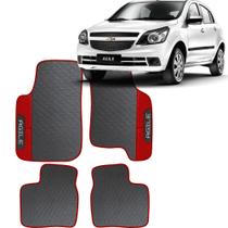 Lindo jogo tapete 4 peças carro automotivo na cor vermelho chevrolet agile 2009 a 2015 todos emborr