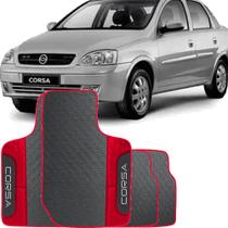 Lindo jogo tapete 4 peças carro automotivo na cor vermelho chevrolet corsa sedan joy 2003 a 2009 fr