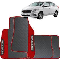 Lindo jogo tapete 4 peças carro automotivo na cor vermelho chevrolet prisma 2016 a 2018 todos embor