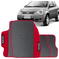 Lindo jogo tapete 4 peças carro automotivo na cor vermelho ford ka 2008 a 2010 todos emborracahdo ecologico