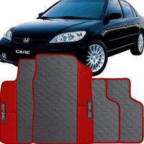 Lindo jogo tapete 4 peças carro automotivo na cor vermelho honda civic 1998 a 2006 todos emborraca Lindo jogo tapete 4 peças carro automotivo na cor vermelho honda civic 1998 a 2006 todos emborraca