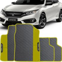 Lindo jogo tapete 4 peças carro automotivo na cor vermelho honda civic 2015 a 2021 todos emborraca